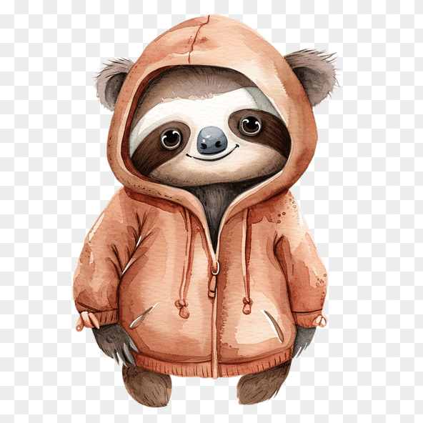 cute sloth clipart