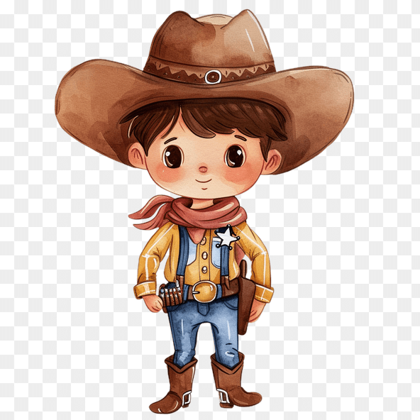 Cute Cowboy Cartoon clipart