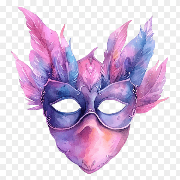 watercolor mask clipart