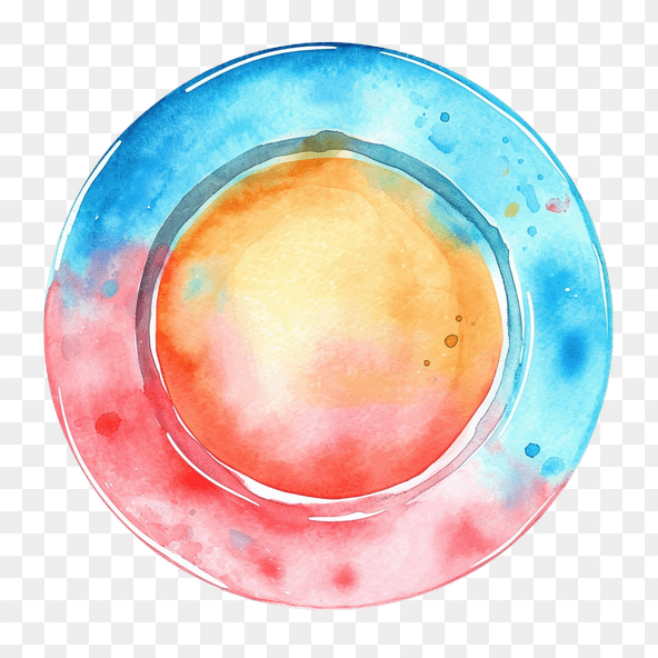colorful plate clipart