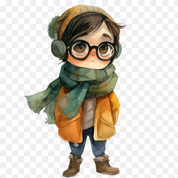 Cute Boy Watercolor Clipart