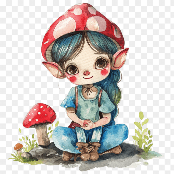 cartoon elf girl clipart