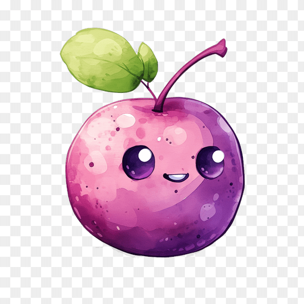 purple plum clipart
