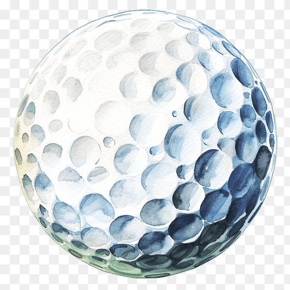 watercolor golf ball clipart