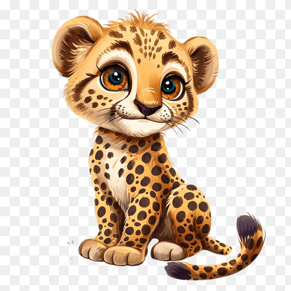 Cute Baby Cheetah Clipart