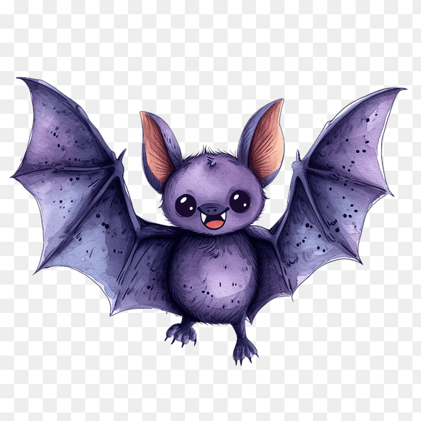 Cute Bat Watercolor Clipart