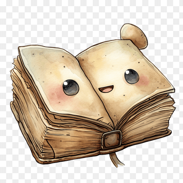 Cute Book Character Clipart