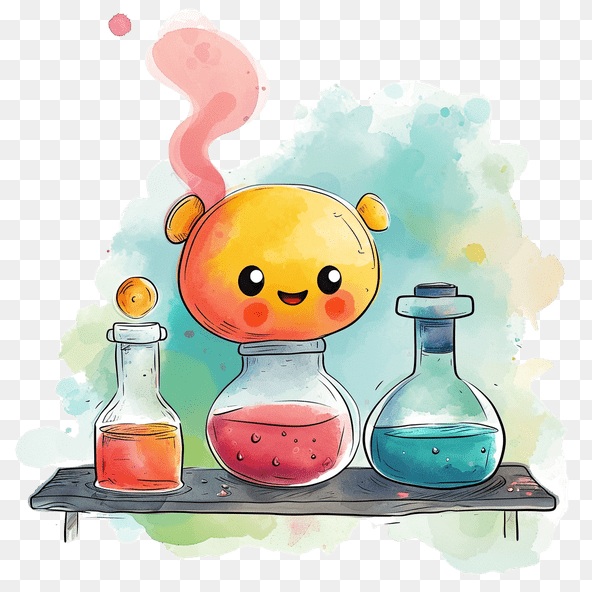 cute cartoon chemistry clipart