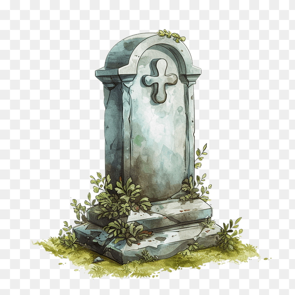 Old Stone Cross Graveyard Clipart