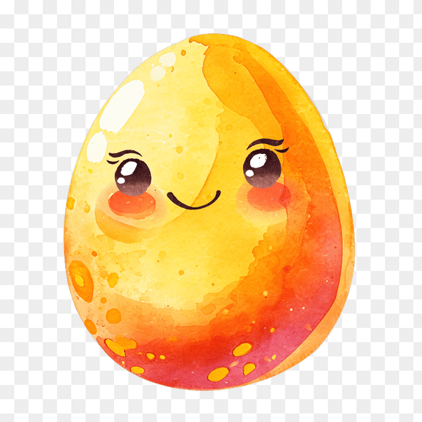 Cute Watercolor Easter Egg Clipart