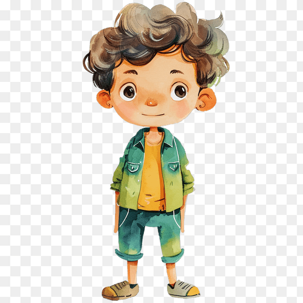 cute cartoon boy clipart