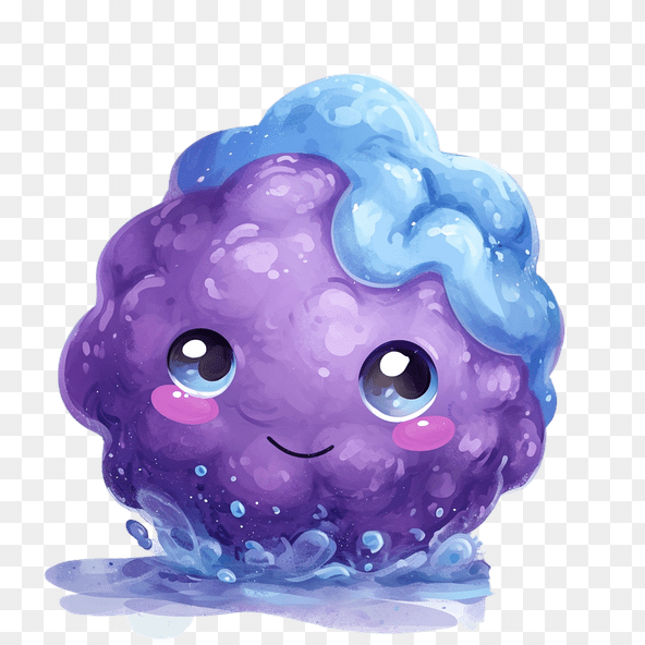 purple jelly blob clipart