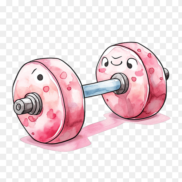 watercolor dumbbell clipart