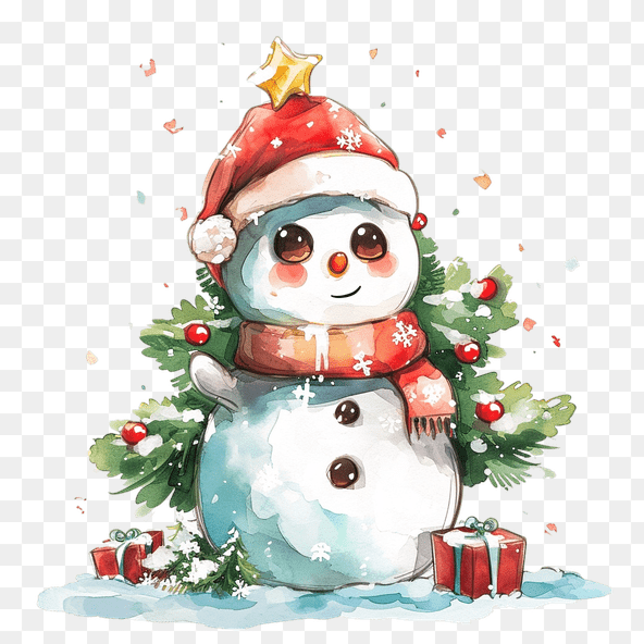 Cute Christmas Snowman Clipart