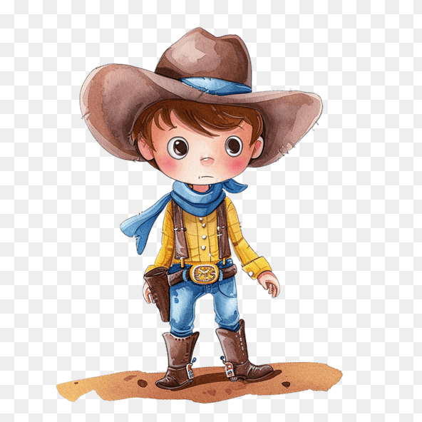 Cute Cartoon Cowboy Clipart