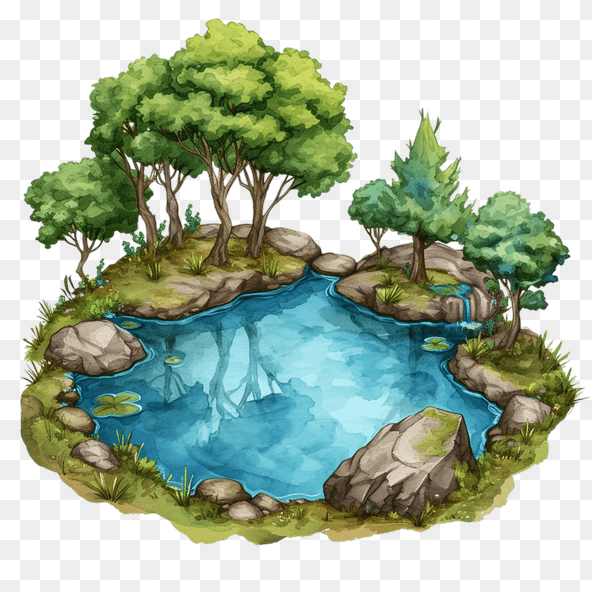 Forest Pond Clipart