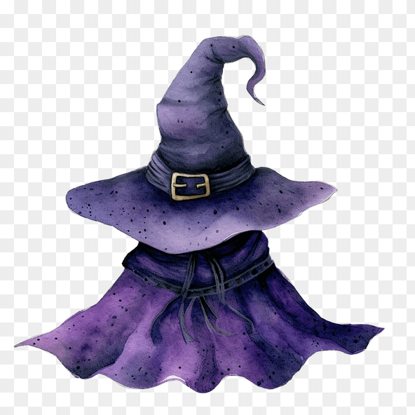 Purple Witch Hat Clipart