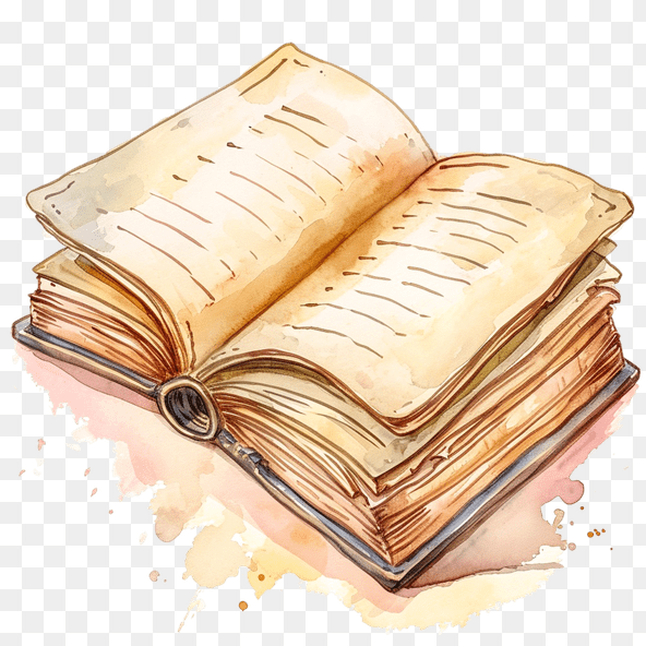 Open Antique Book Clipart