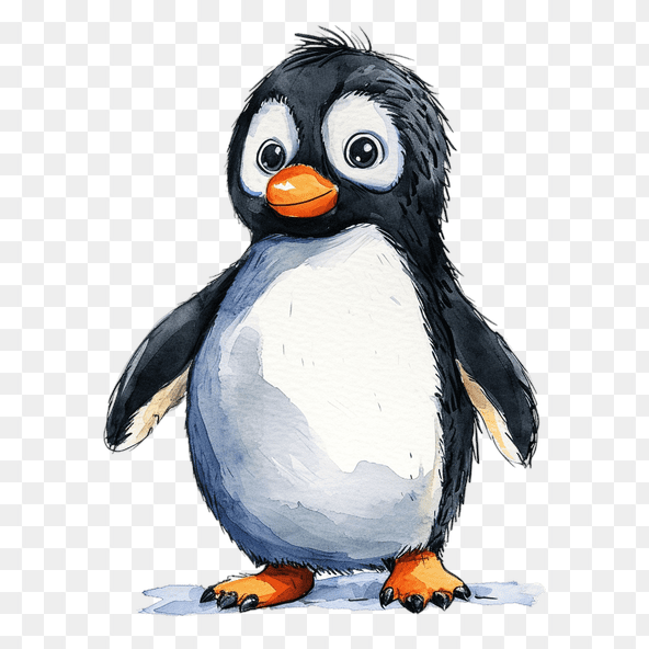 cute penguin cartoon clipart
