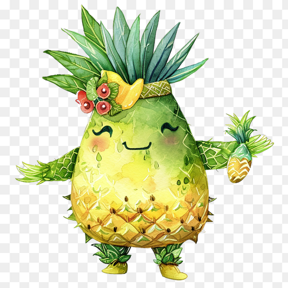 kawaii pineapple clipart