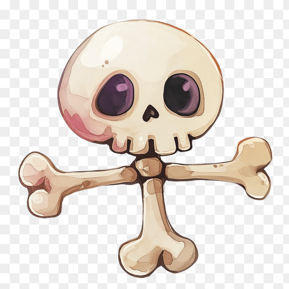 Cute Cartoon Skull Clipart