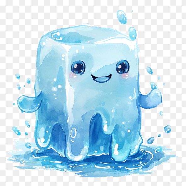 Watercolor ice clipart