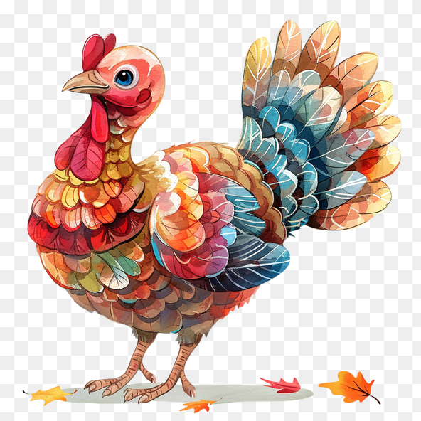 colorful turkey clipart