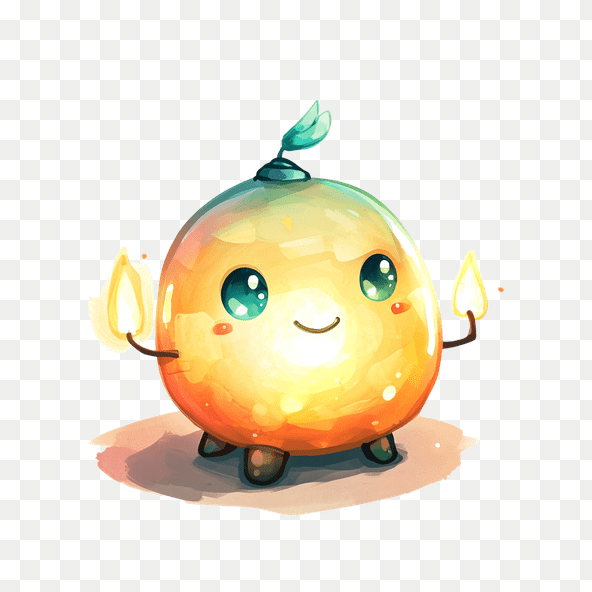Cute Cartoon Fire Sprite Clipart