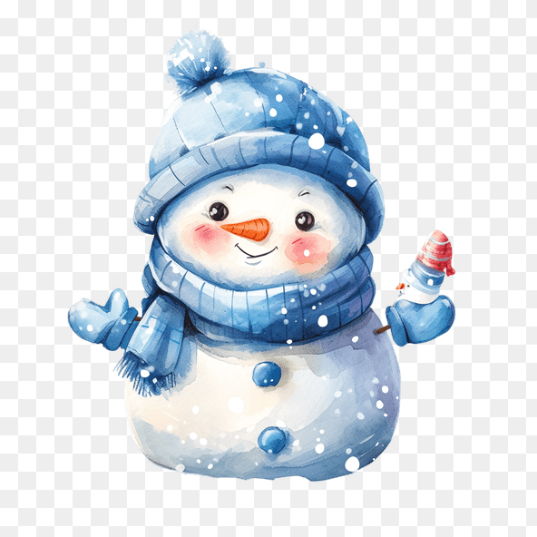 winter snowman clipart