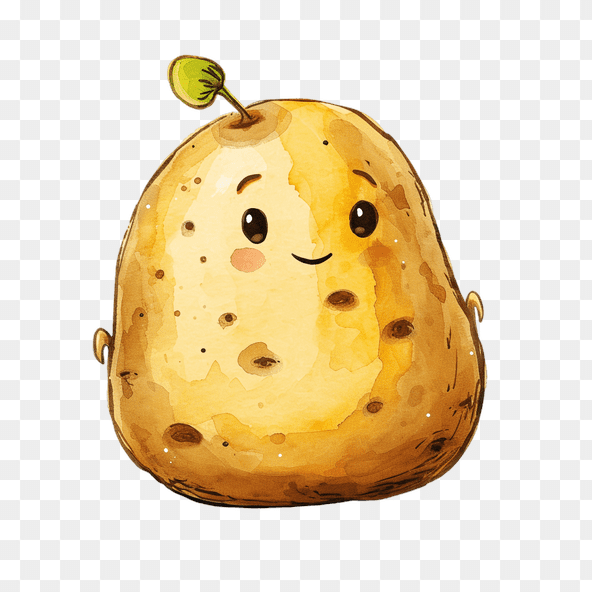 smiling potato clipart