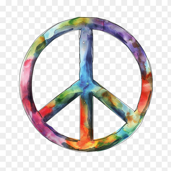 Rainbow Peace Sign Clipart