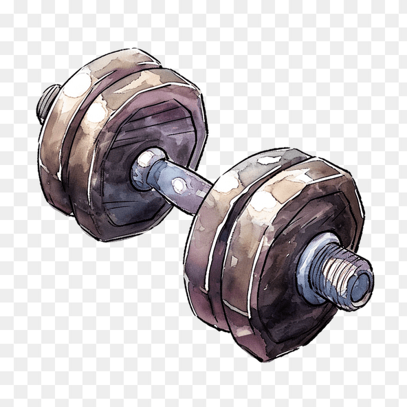 gray dumbbell clipart