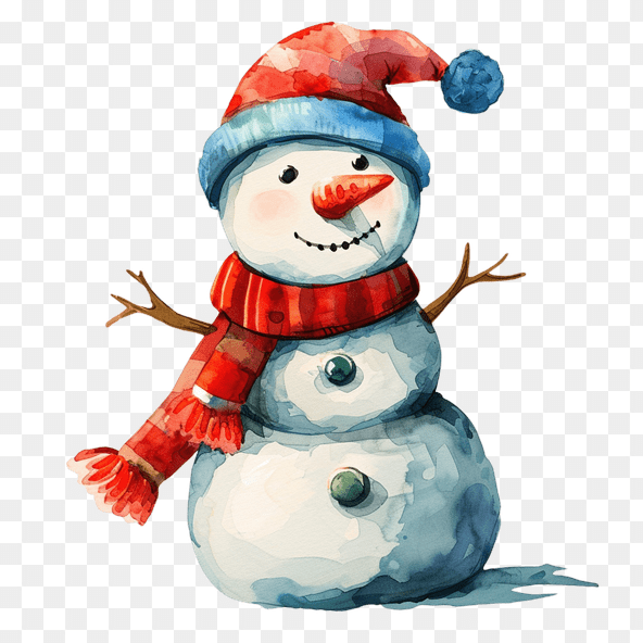 smiling snowman clipart