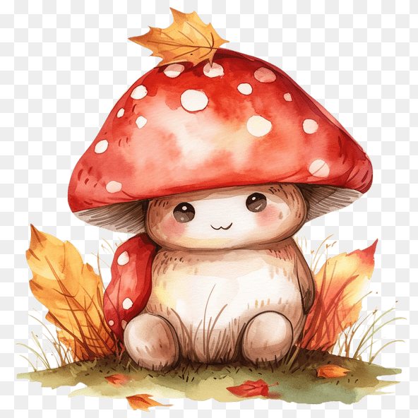 Cute Autumn Mushroom Clipart