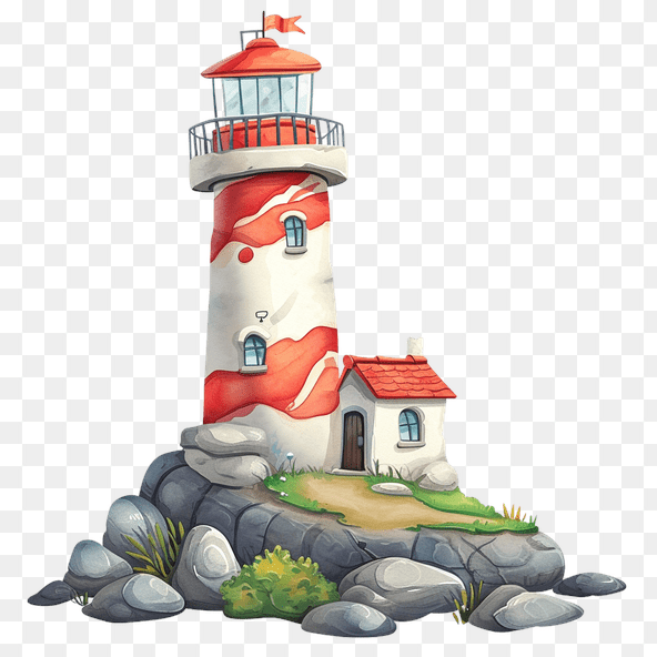 Cartoon Lighthouse clipart