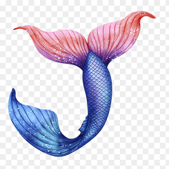 Mermaid Tail Watercolor Clipart