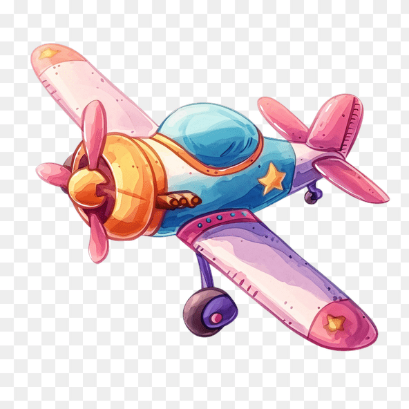 Cute Cartoon Airplane Clipart
