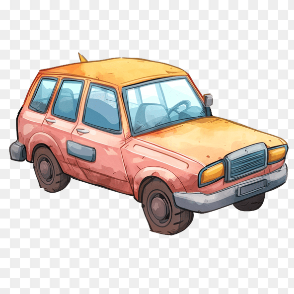 rusty car clipart