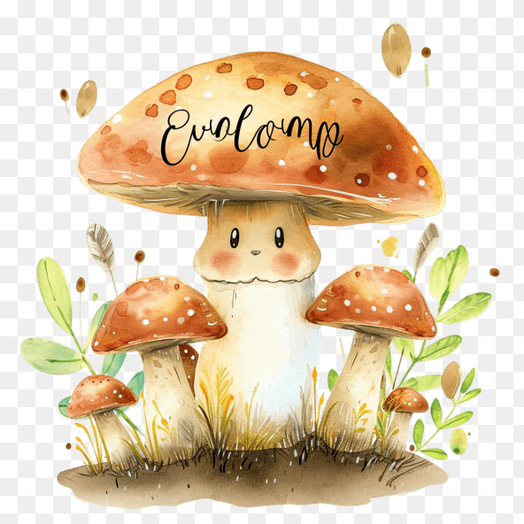 Cute Watercolor Mushroom Clipart