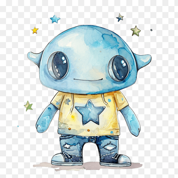 blue Alien Clipart