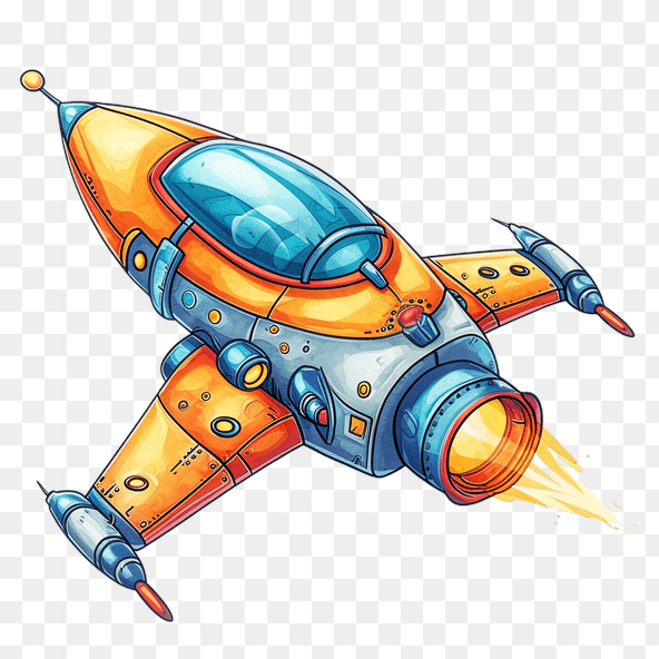 cute spaceship clipart