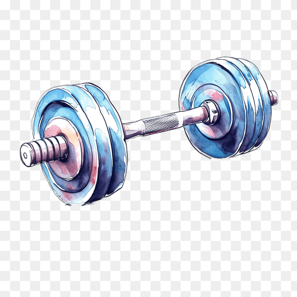 blue dumbbell clipart