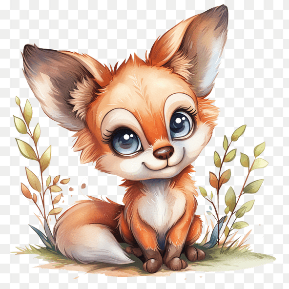 Cute Baby Fox Clipart