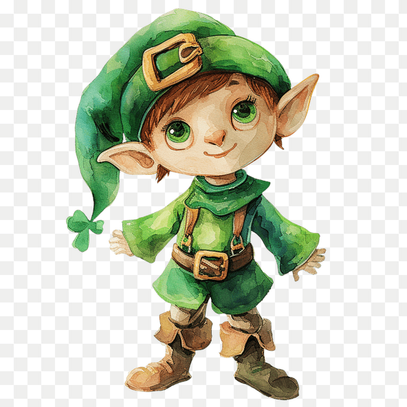 Cute Green Leprechaun Clipart