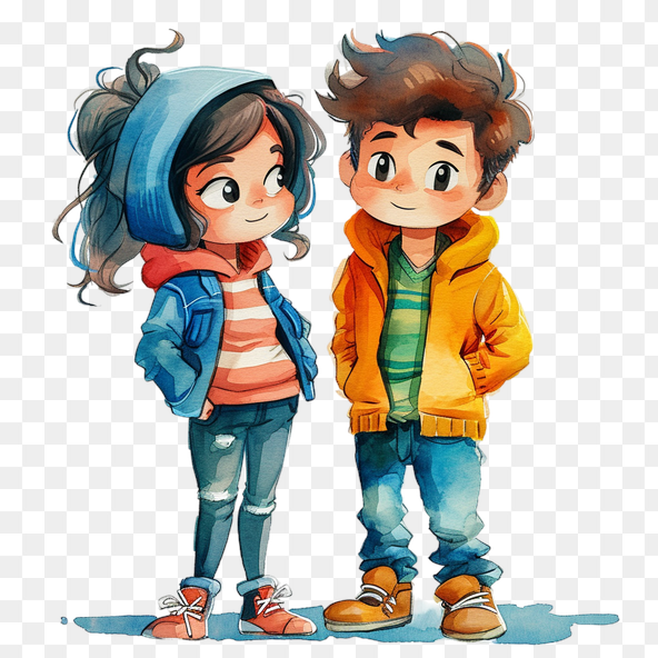 watercolor friend clipart