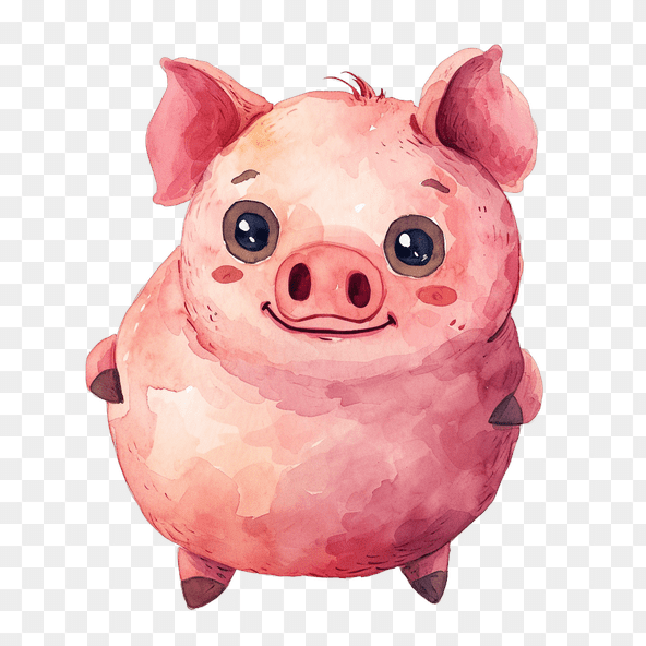 Pink Cartoon Pig Clipart