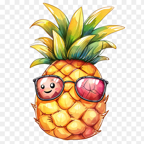 Cute Pineapple Sunglasses Clipart