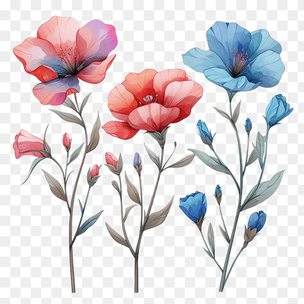 Watercolor Floral Clipart