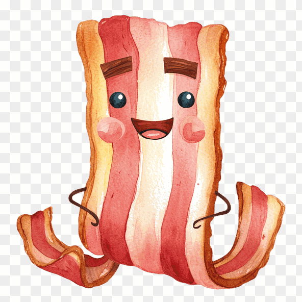 Kawaii Bacon Clipart