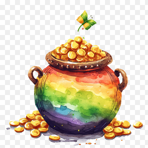 Leprechaun's Lucky Pot of Gold clipart